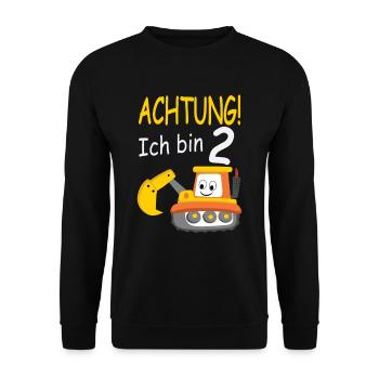 Achtung ich bin 2 - Unisex Pullover - Schwarz - Vorne - Alina (178cm) & Michal (187cm)