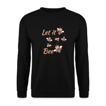 Bienen | Let it Bee - Unisex Pullover - Schwarz - Vorne - Alina (178cm) & Michal (187cm)
