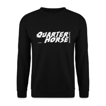 Quarter Horse American breeding Western Riding QH - Unisex Sweatshirt - black - Front - Alina (178cm) & Michal (187cm)