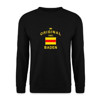 Baden original badisch - Unisex Pullover - Schwarz - Vorne - Alina (178cm) & Michal (187cm)