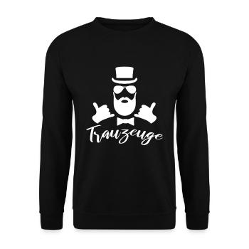 Trauzeuge - Unisex Pullover - Schwarz - Vorne - Alina (178cm) & Michal (187cm)
