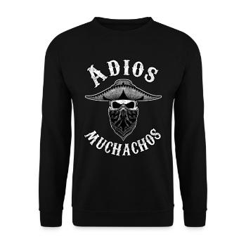 adios muchachos - Unisex Sweatshirt - black - Front - Alina (178cm) & Michal (187cm)