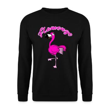flamongo - Unisex Sweatshirt - black - Front - Alina (178cm) & Michal (187cm)