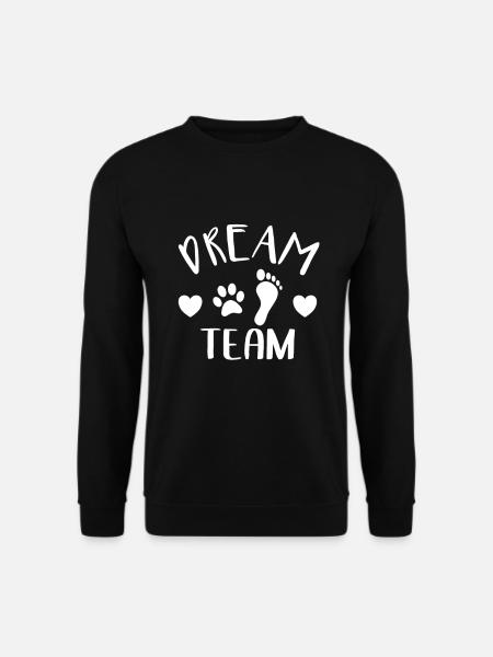 Dream Team Hunde und Mensche beste Partner - Unisex Pullover - Schwarz