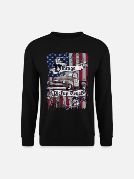 Original Vintage Pickup American Blue Frame 60 - Unisex Pullover - Schwarz