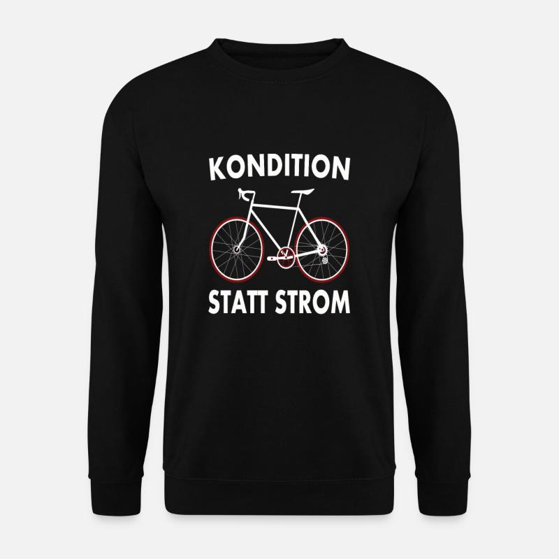 Kondition statt Strom - Unisex Pullover - Schwarz
