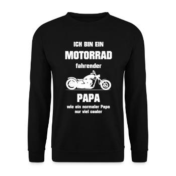 Cooler Papa - Unisex Pullover - Schwarz - Vorne - Alina (178cm) & Michal (187cm)