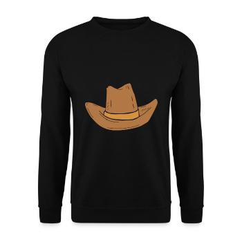 Cowboy hat - Unisex Sweatshirt - black - Front - Alina (178cm) & Michal (187cm)
