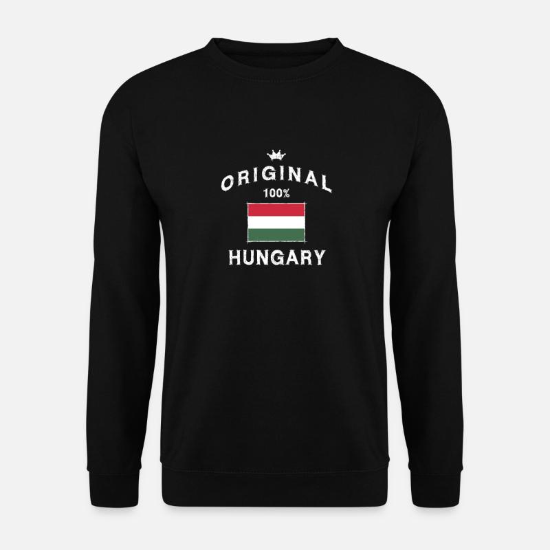 Ungarn ungarisch Fahne Flagge - Unisex Pullover - Schwarz