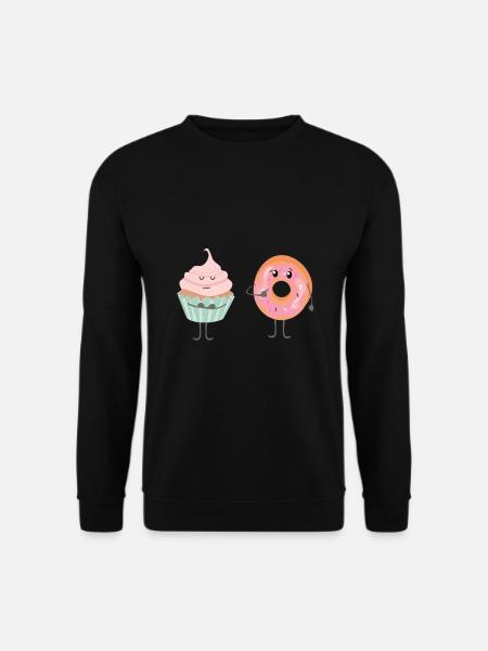 Donut und Muffin Szene Design - Unisex Pullover - Schwarz