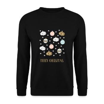 joyeux Noël - Sweat-shirt Unisexe - noir - Devant - Alina (178cm) & Michal (187cm)