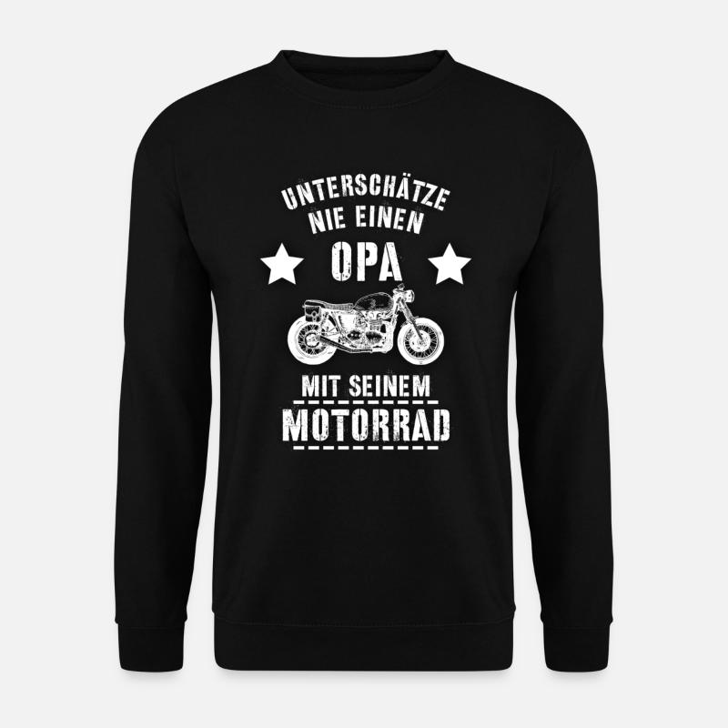 Motorrad Opa | Bestseller | - Unisex Pullover - Schwarz