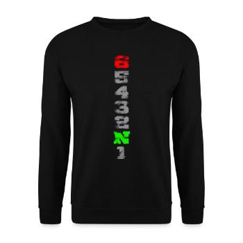 1N23456 used look - Unisex Sweatshirt - black - Front - Alina (178cm) & Michal (187cm)