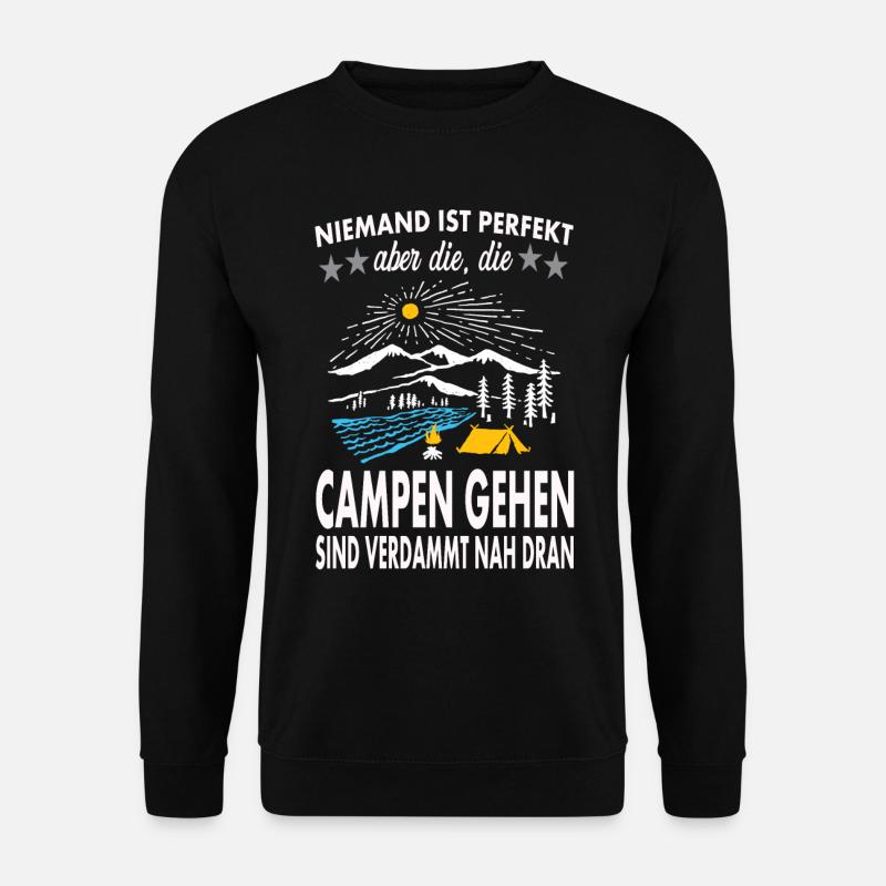 Camping auf dem Campingplatz - Unisex Pullover - Schwarz