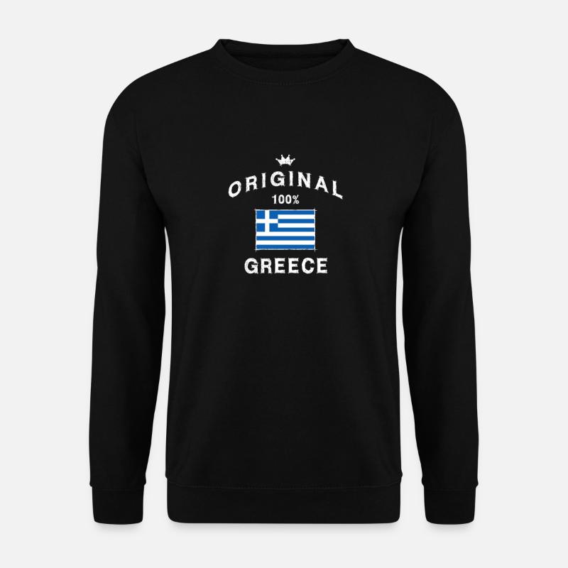 Griechenland griechisch Flagge Fahne - Unisex Pullover - Schwarz