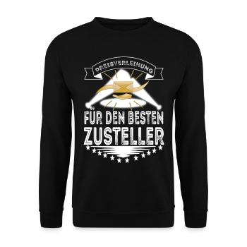 Postman Postman Parcel Service Letter Gifts - Unisex Sweatshirt - black - Front - Alina (178cm) & Michal (187cm)