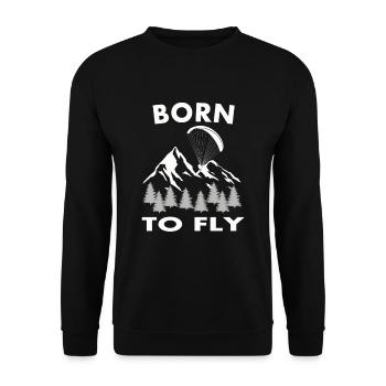 Né pour voler - Sweat-shirt Unisexe - noir - Devant - Alina (178cm) & Michal (187cm)