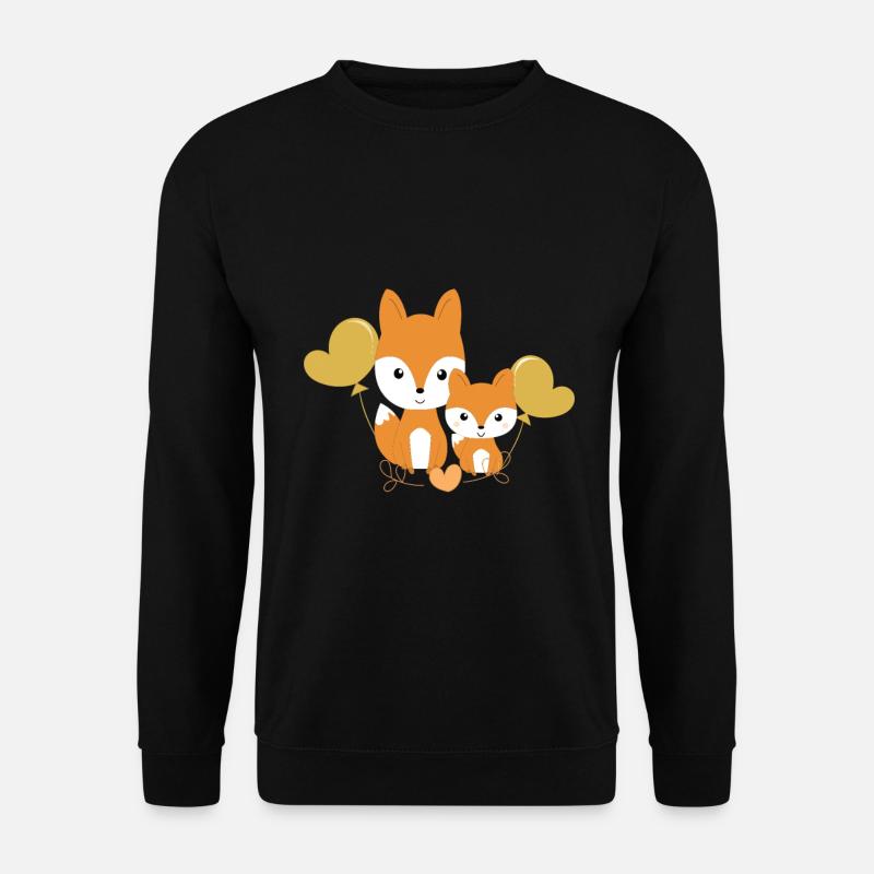 cute foxes - Unisex Sweatshirt - black