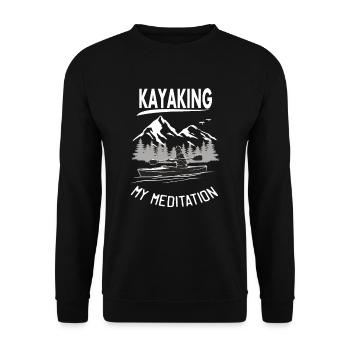 Kayaking funny saying - Unisex Sweatshirt - black - Front - Alina (178cm) & Michal (187cm)
