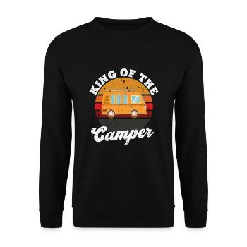 King of the Motorhome - Unisex Sweatshirt - black - Front - Alina (178cm) & Michal (187cm)