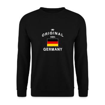 Germany german flag flag - Unisex Sweatshirt - black - Front - Alina (178cm) & Michal (187cm)