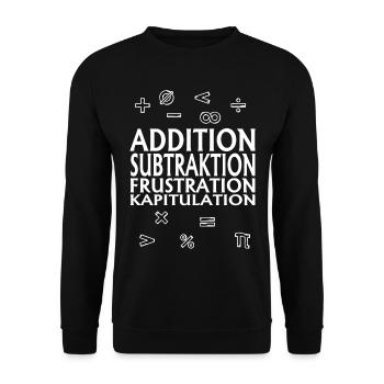 Mathematik - Unisex Pullover - Schwarz - Vorne - Alina (178cm) & Michal (187cm)