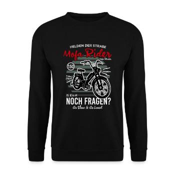 Moped moped moped rider moped rider saying - Unisex Sweatshirt - black - Front - Alina (178cm) & Michal (187cm)