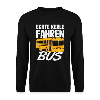 Busfahrer Bus Busfahrerin Schulbus Linienbus - Unisex Pullover - Schwarz - Vorne - Alina (178cm) & Michal (187cm)