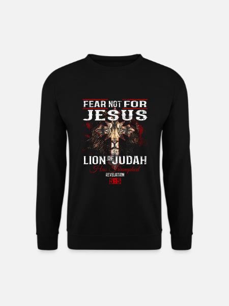 Jesus Christus - Der Löwe von Juda hat gesiegt - Unisex Pullover - Schwarz