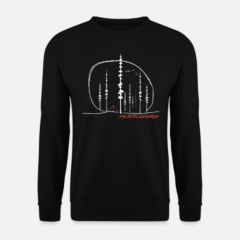 Zelt im Wald Fichtelgebirge - Unisex Pullover - Schwarz