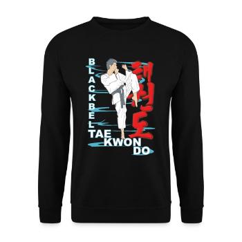 Schwarzgurt Taekwondo Koreanisch Sportler - Sweat-shirt Unisexe - noir - Devant - Alina (178cm) & Michal (187cm)