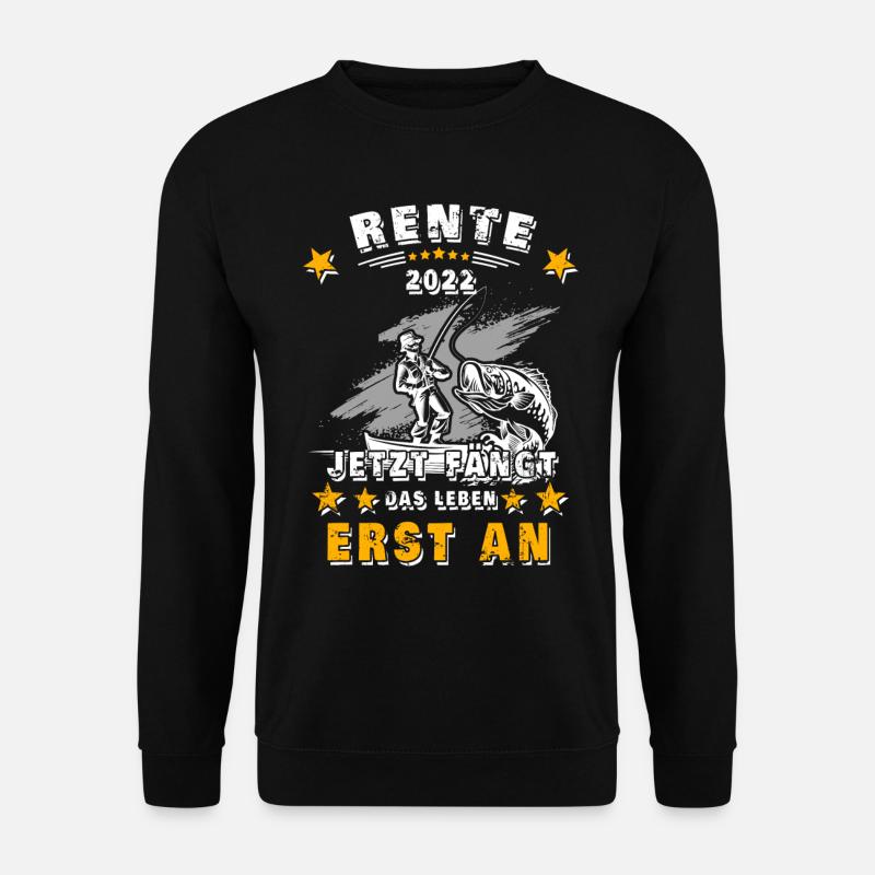 Rente und Angler - Unisex Pullover - Schwarz