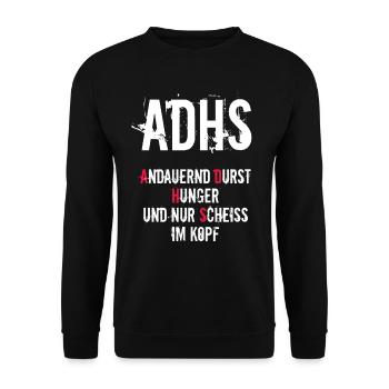 ADHS - Unisex Pullover - Schwarz - Vorne - Alina (178cm) & Michal (187cm)