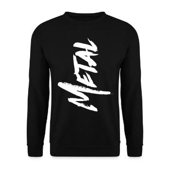 METAL - Unisex Sweatshirt - black - Front - Alina (178cm) & Michal (187cm)