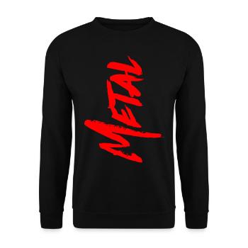 METAL Heavy Metal Death Black Rock Music - Unisex Sweatshirt - black - Front - Alina (178cm) & Michal (187cm)