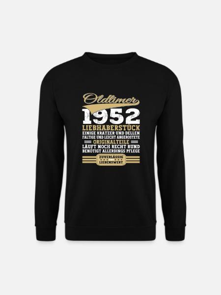 Oldtimer 1952 71. Geburtstag Geschenk Herren - Unisex Pullover - Schwarz