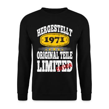 Hergestellt 1971 - Unisex Pullover - Schwarz - Vorne - Alina (178cm) & Michal (187cm)