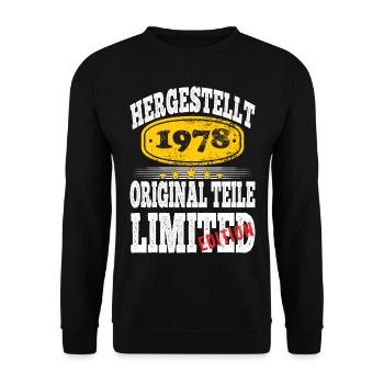 Hergestellt 1978 - Unisex Pullover - Schwarz - Vorne - Alina (178cm) & Michal (187cm)