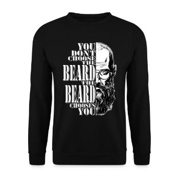 Bart Geschenkidee für Männer mit 3 Tage Bart - Unisex Pullover - Schwarz - Vorne - Alina (178cm) & Michal (187cm)