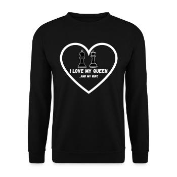 Chess Saying Gift Relation Queens Gambit - Sweat-shirt Unisexe - noir - Devant - Alina (178cm) & Michal (187cm)