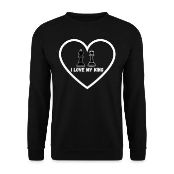 Chess Gift Relationship Queens Gambit - Unisex Sweatshirt - black - Front - Alina (178cm) & Michal (187cm)