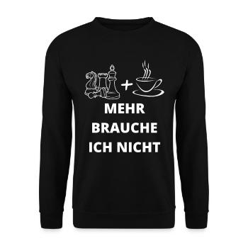 Schach Schachspieler Schachverein Brettspiel Spie - Unisex Pullover - Schwarz - Vorne - Alina (178cm) & Michal (187cm)