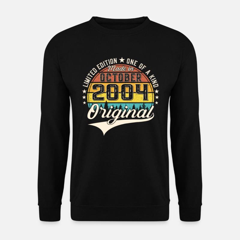 Oktober Jahrgang 2004 18. Geburtstag Geschenk Cool - Unisex Pullover - Schwarz