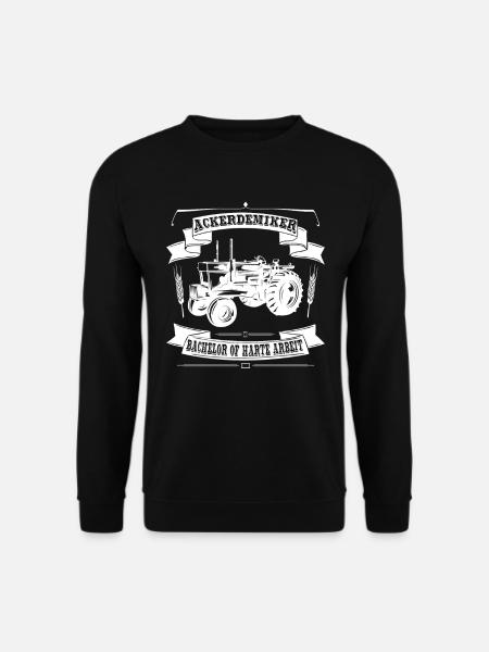 Traktor lustiger Spruch Trecker Landwirt Geschenk - Unisex Pullover - Schwarz