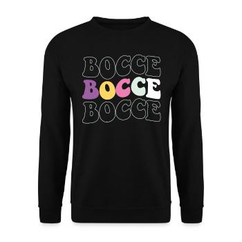 Bocce Spruch Bocce Ball mit Jack Bocci Game Bocce - Unisex Pullover - Schwarz - Vorne - Alina (178cm) & Michal (187cm)