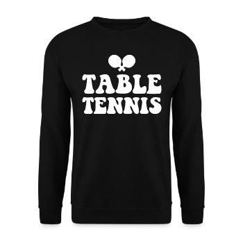 Table Tennis Table Tennis Bat Ping Pong - Unisex Sweatshirt - black - Front - Alina (178cm) & Michal (187cm)