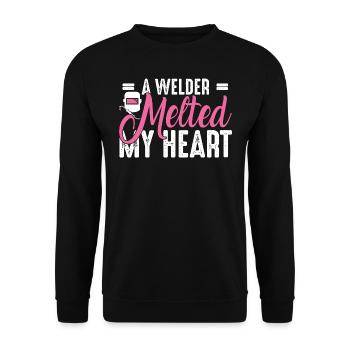 Tenue de soudeur pour soudeurs - Sweat-shirt Unisexe - noir - Devant - Alina (178cm) & Michal (187cm)