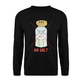 no salt - Unisex Sweatshirt - black - Front - Alina (178cm) & Michal (187cm)