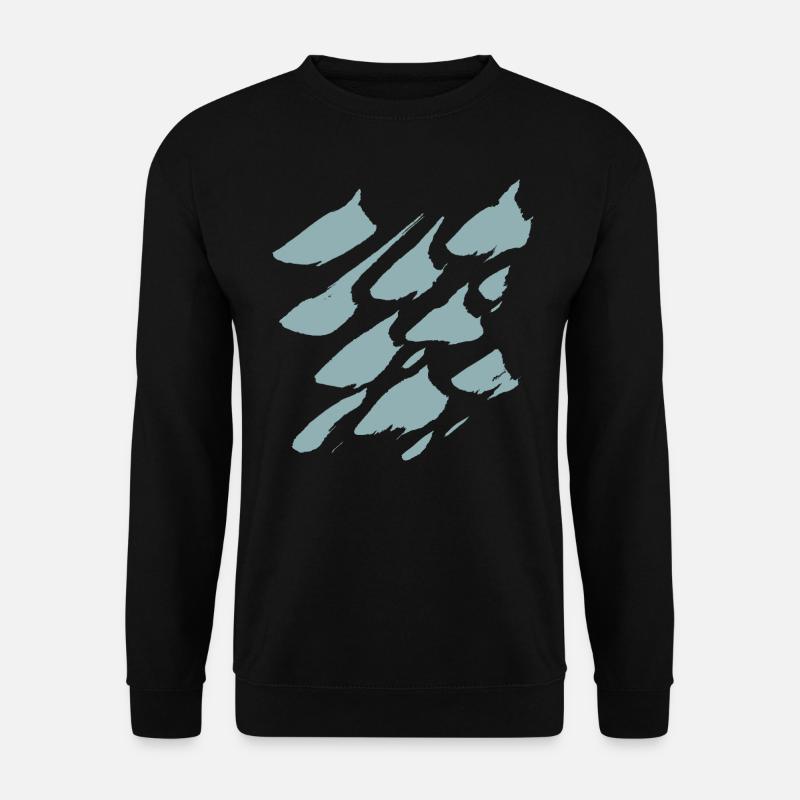 Brush Strokes Pattern - Khaki - Unisex Sweatshirt - black
