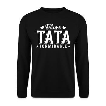 Future Tata Formidable - Sweat-shirt Unisexe - noir - Devant - Alina (178cm) & Michal (187cm)